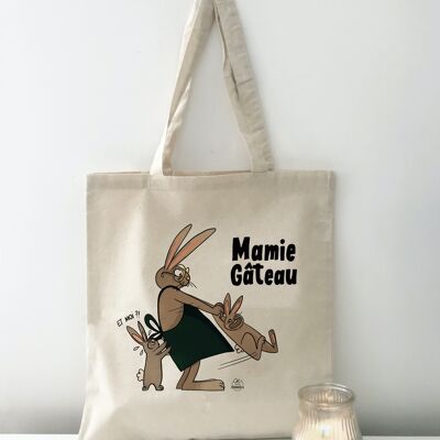 Tote Bag en Coton "Mamie Gâteau" - Imprimé en France