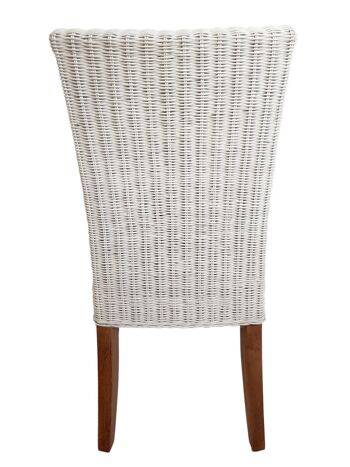 Chaise en rotin chaise de salle à manger blanche chaise en osier Cardine chaise de véranda durable 4