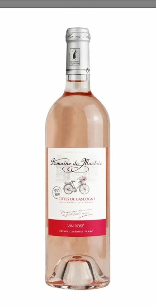 VIN rosé "Cabernet franc" 2022 75cl BIO - IGP Côtes de Gascogne