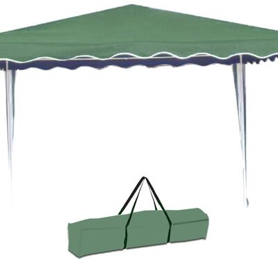 GAZEBO - DIMENSIONS: 3x3 / H 2,45MT TUBULAR: 25x19mm FABRIC: PVC 100 GR STRUCTURE: STEEL WITH CARRYING BAG.
