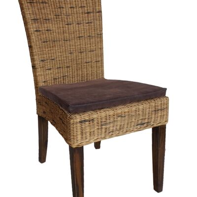 Dining room chair rattan chair conservatory wicker chair sustainable Cardine cabana brown