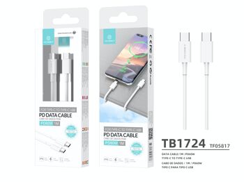 TECHANCY Câble USB C vers USB C 60 W PD 3.0 Câble de charge rapide compatible avec Samsung Galaxy S23/22/Z Fold/Z Flip, Google Pixel 7/6A MacBook Pro 2022, iPad Pro 2022, PS5, Switch 3