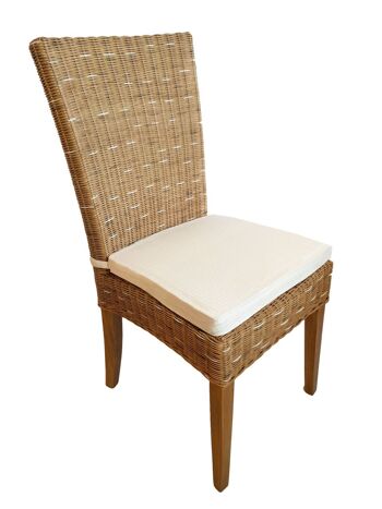 Chaises de salle à manger chaises en rotin chaises de jardin d'hiver chaises en osier Cardine chaise 4 pièces capuccino 2