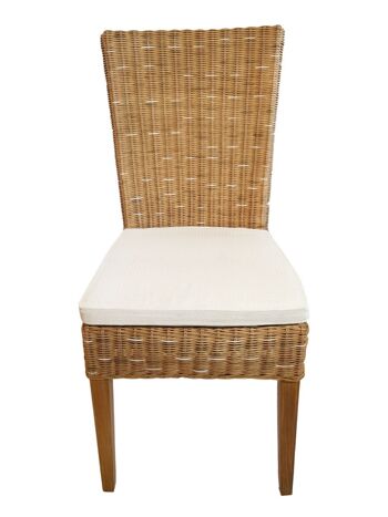 Chaises de salle à manger chaises en rotin chaises de jardin d'hiver chaises en osier Cardine chaise 4 pièces capuccino 4