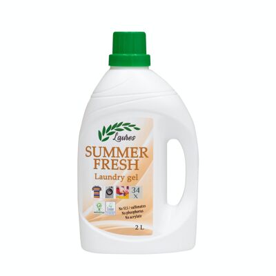 SUMMER FRESH - Gel de lavado a base de jabón verde con fermentos probióticos, 2L