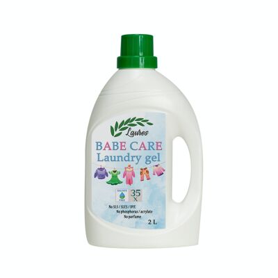 BABY CARE - Gel detergente senza solfati per vestiti per bambini, 2L