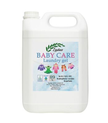 BEBE CARE - Gel lavant sans sulfate pour linge de bébé, 5L 1