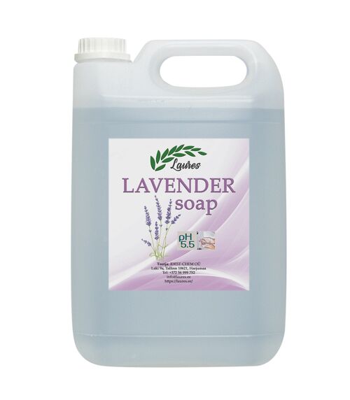 LAVENDER SOAP - Universal liquid soap for hands and body with Lavender fragrance, 5L
