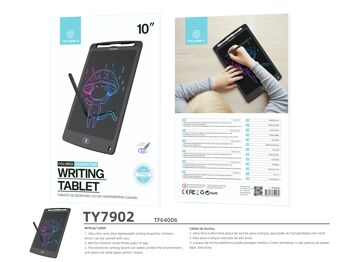 TECHANCY Tablette d'écriture LCD 10 pouces, tablette de dessin colorée Doodle Board 4