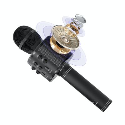 TECHANCY Kindermikrofon zum Singen, kabelloses Bluetooth-Karaoke-Mikrofon für Erwachsene, tragbare Karaoke-Maschine, Spielzeug für Jungen und Mädchen, Geschenk für Geburtstagsfeier