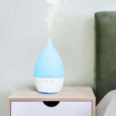 TECHANCY Öl-Diffusor-Luftbefeuchter 120 ml, elektrischer Ultraschall-Luft-Aroma-Diffusor-Verdampfer, 7-LED-Farbwechsellicht für großes Schlafzimmer, Zuhause, Büro