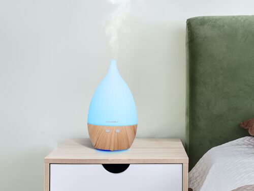 TECHANCY Oil Diffuser Humidifier 120ML,Electric Ultrasonic Air Aroma Diffusers Vaporizer，7led Color Changing Light for Large Bed Room,Home,Office