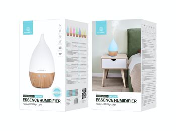 TECHANCY Diffuseur d'Huile Humidificateur 120 ML, Vaporisateur Électrique Ultrasonique de Diffuseurs d'Arômes d'Air, Lumière à Changement de Couleur 7 LED pour Grande Chambre à Coucher, Maison, Bureau 3