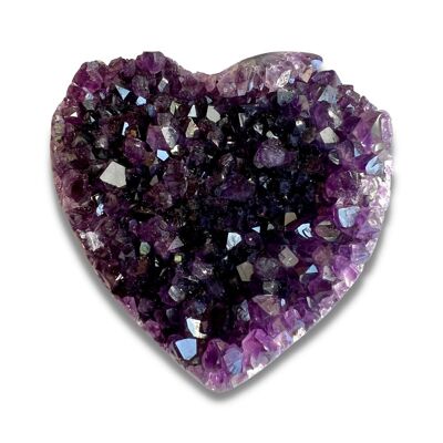 Large Heart in Amethyst from Uruguay