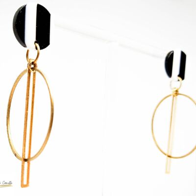 Pendientes de aro dorados "Brandy" de Miss Camille