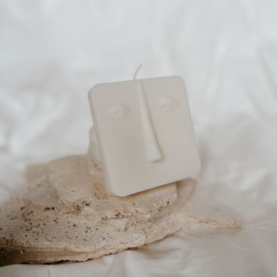 Square linear face candle - Picasso style face candle