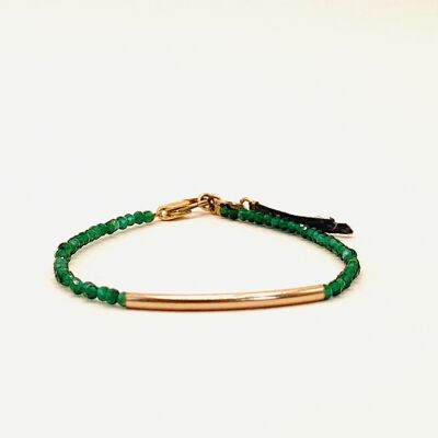 Bracciale rigido Eclipse in giada verde