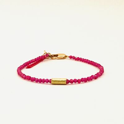 Eclipse pink spinel bar bracelet