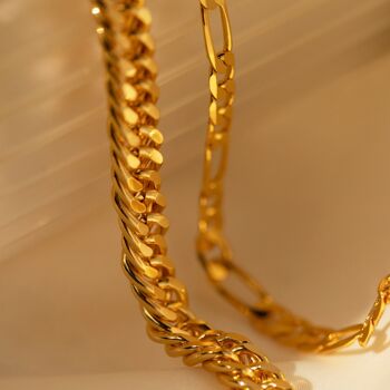 Collier chaîne barre en T en or (laiton plaqué or 18 carats) 3