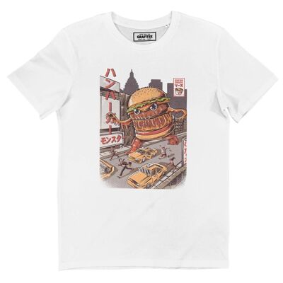 T-Shirt Burgerzilla - Maglietta illustrata Giappone vintage