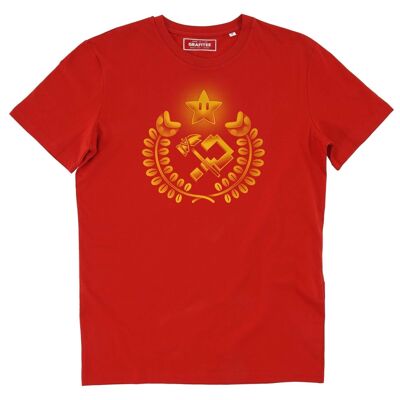 Hammer-Fragezeichen-T-Shirt - lustiges Mario Bros. T-Stück