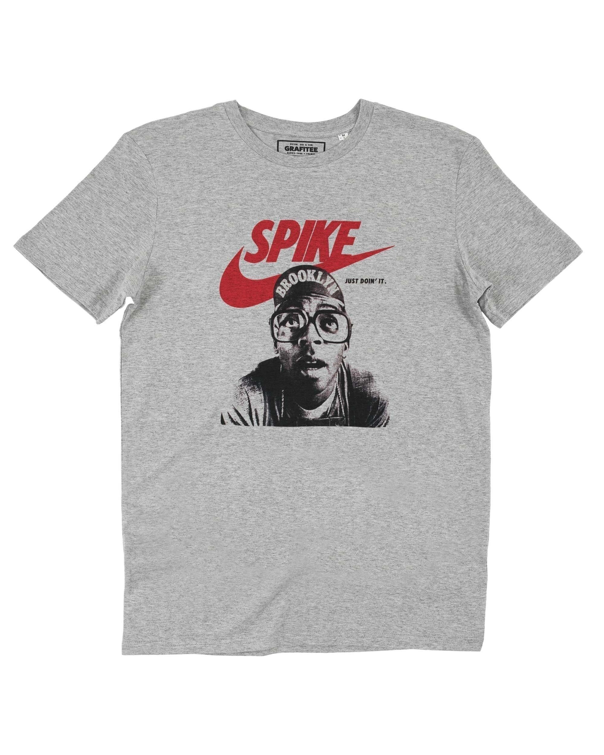 Spike Lee T-Shirt – Basketball-Grafik-T-Shirt – Farbe Grau