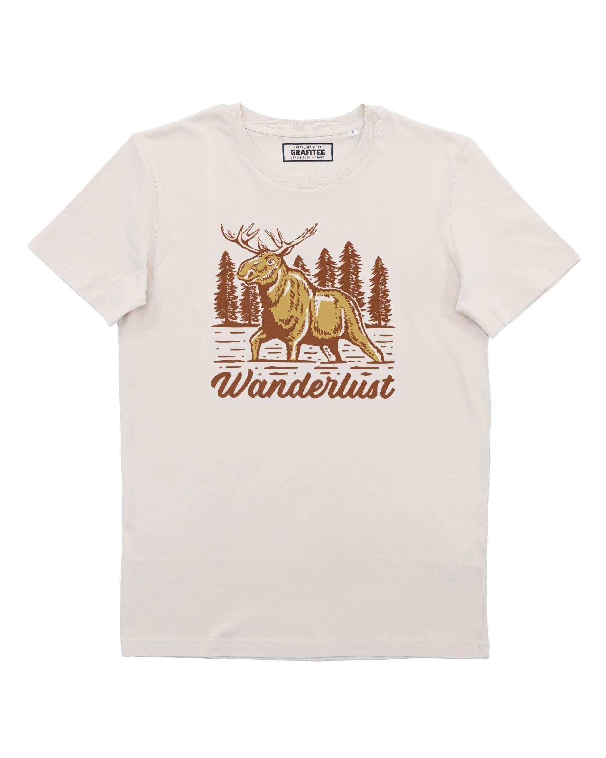 T-shirt Wanderlust Moose - T-shirt Midwest - Bianco sporco
