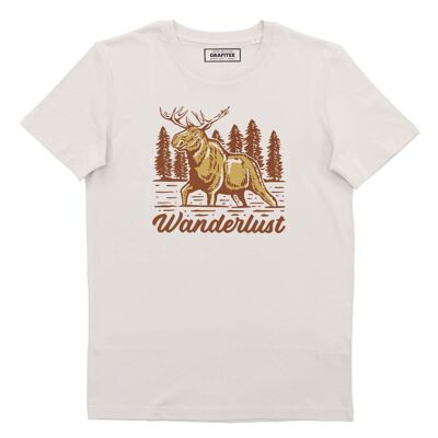 Wanderlust Elch-T-Shirt - Midwest-T-Shirt - Cremeweiß