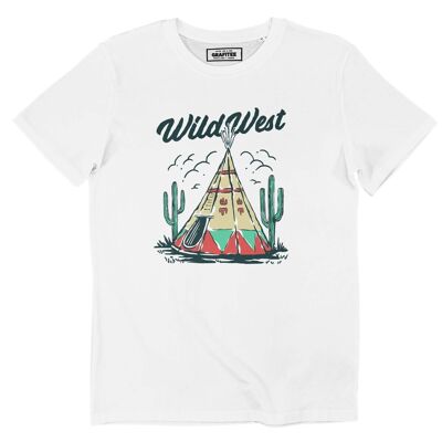 Camiseta Wildwest Teepee - Camiseta vaquera gráfica