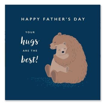 Carte de fête des pères Best Hugs / Bear Hugs 1