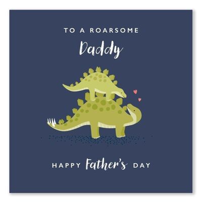 Carte de fête des pères papa / carte papa dinosaure