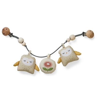 Liv owl organic pram rattle