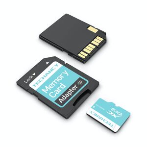 Carte mémoire microSD TECHANCY 16 Go + adaptateur SD jusqu'à 120 Mo/s,