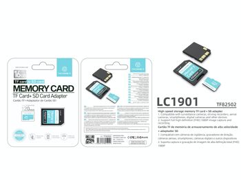 Carte mémoire microSD TECHANCY 16 Go + adaptateur SD jusqu'à 120 Mo/s, 3