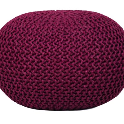 Pouf pouf tabouret tricoté pouf tricoté Ø 55cm PREMIUM intérieur terrasse piscine jardin durable