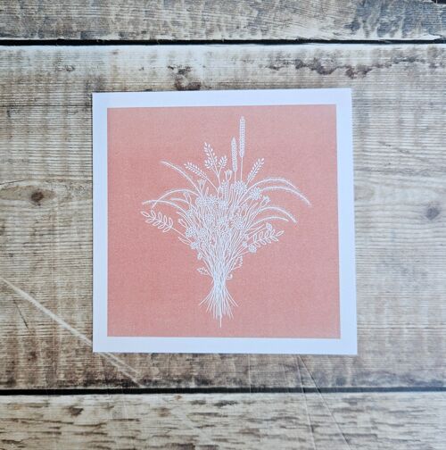 Grow Wild - Blank greeting card featuring a handpicked bouquet of wild flowers