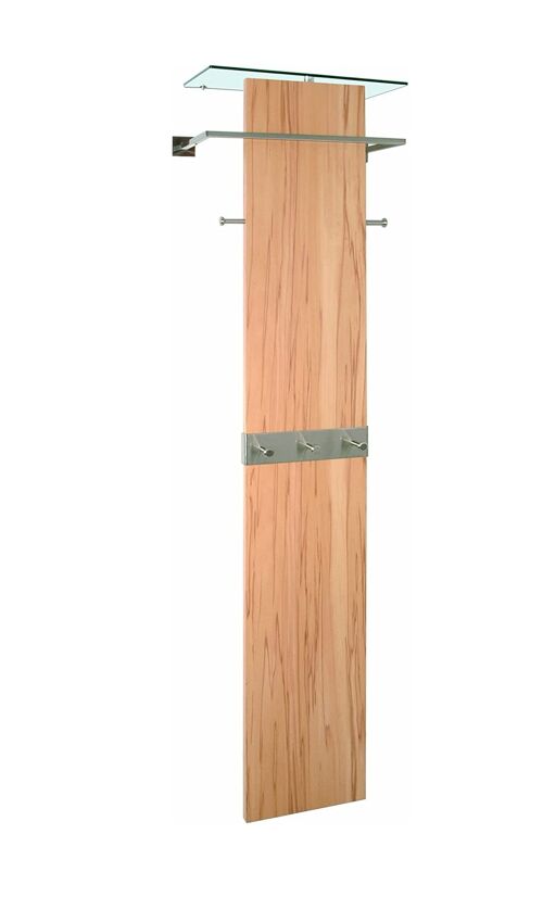 Haku light brown wooden coat racks for on the wall 192cm