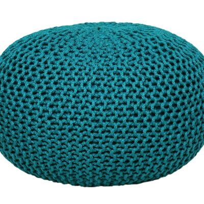 Pouf pouf knitted stool knitted pouf Ø 55cm PREMIUM indoor terrace pool garden sustainable