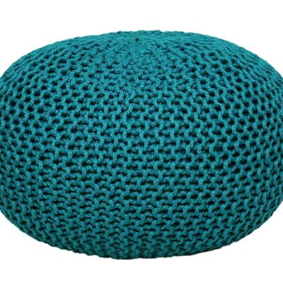 Pouf pouf sgabello lavorato a maglia pouf lavorato a maglia Ø 55cm PREMIUM terrazza coperta giardino piscina sostenibile