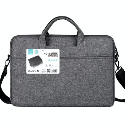 TECHANCY Laptop Sleeve Bag 14.1/15.4 Pouces Housse de Transport, Housse de Protection 360° Compatible avec Lenovo Asus Acer Dell Hp Notebook avec Bandoulière pour Hommes Femmes, Étanche