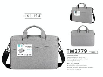 TECHANCY Laptop Sleeve Bag 14.1/15.4 Pouces Housse de Transport, Housse de Protection 360° Compatible avec Lenovo Asus Acer Dell Hp Notebook avec Bandoulière pour Hommes Femmes, Étanche 4