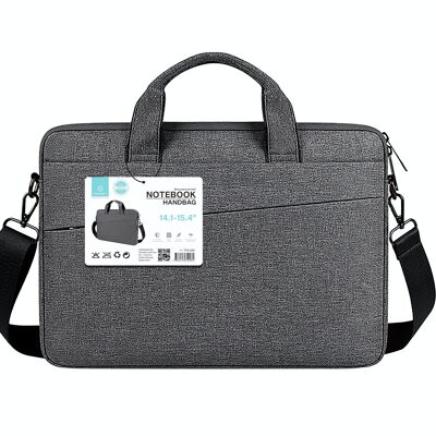 TECHANCY Laptop Sleeve Bag 14.1/15.4 Pouces Housse de Transport, Housse de Protection 360° Compatible avec Lenovo Asus Acer Dell Hp Notebook avec Bandoulière pour Hommes Femmes, Étanche