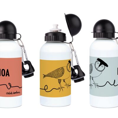 Children's water bottle | Owls | Aluminum bottle | Customizable water bottle | Customizable water bottle | sports water bottle