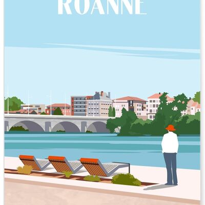 Cartel ilustrativo de la ciudad de Roanne