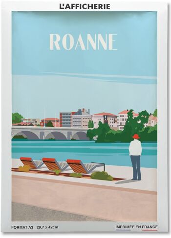 Affiche illustration de la ville de Roanne 2
