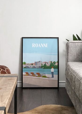 Affiche illustration de la ville de Roanne 3