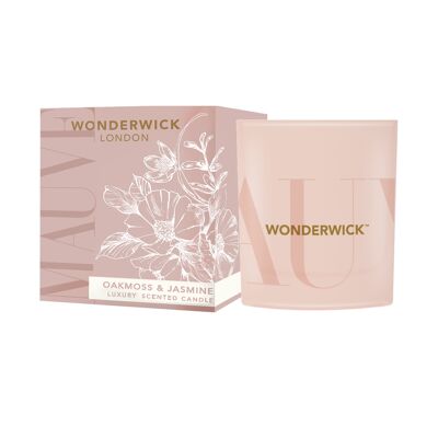 Wonderwick London - Mauve - Bougie en verre parfumée à la mousse de chêne et au jasmin