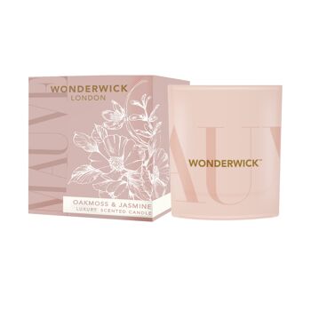 Wonderwick London - Mauve - Bougie en verre parfumée à la mousse de chêne et au jasmin