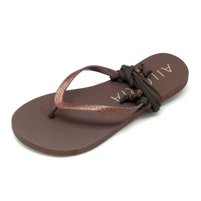 PAMPELONNE sandalias de dedo marrón - talla 41
