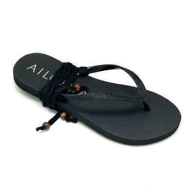 PAMPELONNE thong sandals black - size 39